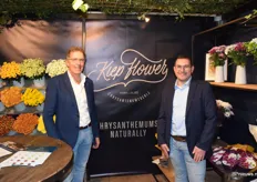 Nico Kiep en Erik van Wijk van Kiepflowers lieten de chrysanten stralen tijdens de beurs in Aalsmeer